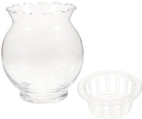 VICASKY Glasvase Für Teichpflanzen Dekorative Hydrokultur-blumenvase Glas-blumenvase Für Zuhause Und Büro Pflanzen-Terrarium Aus Sicherem Glas Und Kunststoff