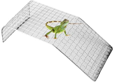 Krmoau Reptilien Kletterliege | Edelstahl Kletternetz Hängematte Für Bartagamen | Terrarium Zubehör Reptilien Kühlmatte Für Schlangen, Schildkröten & Einsiedlerkrebse