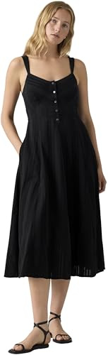 Levi's Mujer Vestido Mini Ravina con Tapeta de Botones, Corte en A, Negro (Anthracite Night), S