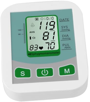 Digitales Oberarm Blutdruckmessgerät, 1 Stück, Abs, Automatisch | Weiß, 99 Speicherpaare, mit Aaa Batterien Betrieben, Einfache Bedienung, Puls Scan Methode