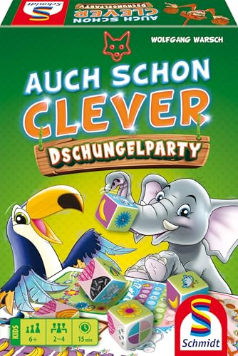Schmidt 40682 Auch Schon clever Kinderspiel, ab 6 Jahren | Dschungelparty