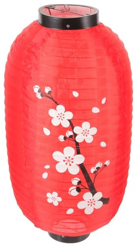ORFOFE Lanterna Giapponese Sospesa Design Fiori Di Prugna Tradizionale Lanterna Decorativa Per Interno Ed Esterno Per Ristoranti Di Sushi Feste e Arredamento Culturale