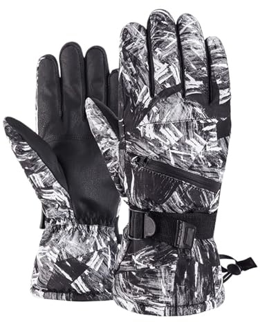 Guanti da sci per uomini e donne, guanti invernali antivento impermeabili per snowboard e sport all'aria aperta (colore 4, XL)