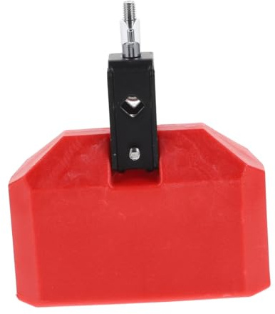 LOLIPPYY Robustes Kuhglocke für Schlagzeug aus Pvc mit Glatter Oberfläche Verschleißfest und Modisch Zubehör für Professionelles Trommelset in Rot