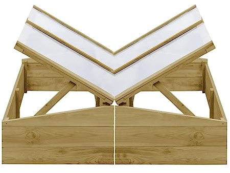Genérico Invernadero de Madera de Pino impregnada 2 uds 100x50x35 cm,Casa y jardín,Jardín,Jardinería,Invernaderos,3055329