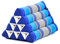 LEEWADEE Cuscino Triangolare Thailandese - Comodo Cuscino da Lettura, Cuscino Decorativo Letto in Kapok, 50 x 33 x 33 cm, Blu