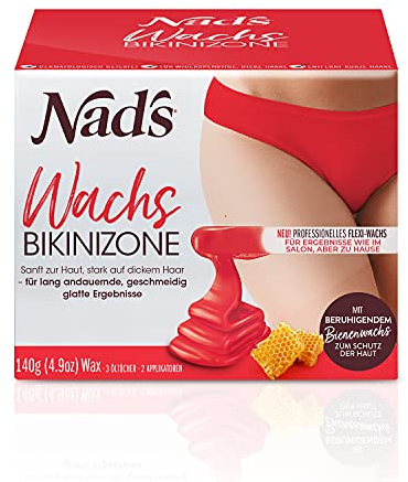 Nad's Brazilian Wax Set - Haarentfernung Wachs Bikini & Achseln, speziell für grobes Haar, keine Streifen nötig