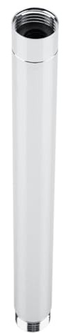 Bras de Douche Rond en Acier Inoxydable, 20,3 cm, Chromé, Extension de Douche de Pluie, Installation Murale, Filetage G1/2 Pouce, Argenté