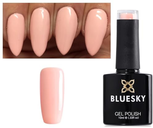 Bluesky Nail Gel Polish NUDE PEACHY PINK, LIGHT PEACH PINK COLOR - Dence Range SPRING SUMMER DC103 UV LED Soak Off