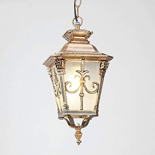 Memnk Lampade a Sospensione IP55 Impermeabile da Interno/Esterno Vintage Lampadario Lampada Lanterna Illuminazione da Giardino Rurale Antico Europeo Gazebo Decor Lightin