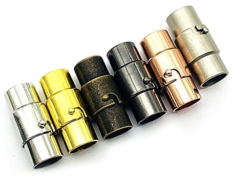 Verschluss für Armband 6 Farben, 30 Pcs Sperren Mechanismus Leder Seil Armband Schnalle für DIY, Armband, Halskette Schmuck Making für Schnur Endkappen zur Schmuckherstellung