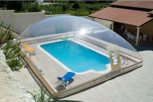 Inflatable TPU Hot Tub Swimming Pool Solar Dome Cover Tent W/Blower New (7x5x3m)