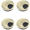 QWORK® 2 Pcs Desk Cable Grommet 60mm 2.4inch Zinc Alloy Desk Table Grommet Wire Cable Hole Cover (Bronze)