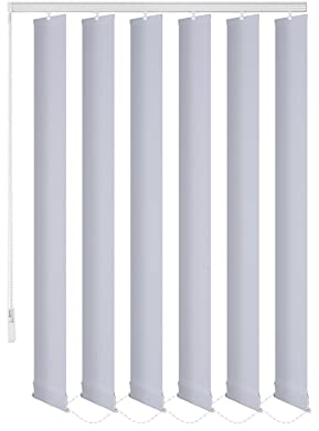 probath ERSATZLAMELLEN 8 Farben 250 cm LANG INDIVIDUELL KÜRZBAR AUSTAUSCHLAMELLEN LAMELLENVORHANG (Hellgrau, 20er Set)