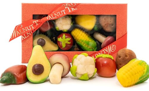 Walnut Tree – Vegetable Marzipan Gift Box – Made from Real Almonds – Hand-Packed – Great Taste Award Winner – Suitable for Gluten-Free Diets – Luxury Gift Selection, Birthday, Anniversary, 380g