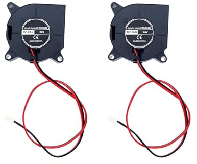 JZK 2PCS 4020 4cm Small Blower Fan 24V DC, Hydraulic Bearing, 40x40x20mm, 3D Printer Cooling Fan
