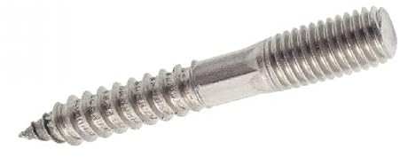 ACTON Patte à vis - Filetage bois/métaux - Inox A2 8x100 mm - Boîte de 100 - Collier de serrage