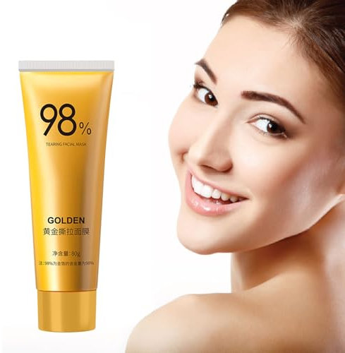 Golden Peel Off Mask, Peel-Off Anti-Wrinkle Face Mask, Peel Off Masks, 98% Gold Foil Peel Off Mask for Moisturizing Removes Blackheads, Peel-Off Anti-Rughe Lifting Rassodante Maschere (1PC)