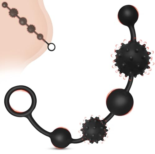 BDSMJOY Analkugeln Analplug mit 5 Anal Beads,405mm Analkette Anal Dildo XXL Analplug für Frauen Männer,Anal Plug Dildos Butt Plug Po Dusche Diloschwanz,Sex Spielzeug für die Männer Frau Beide