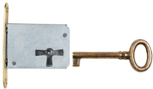 Holzando Möbelschloss Einsteckschloss mit Schlüssel Rechts - Dornmaß 35mm - Halmlänge 42mm