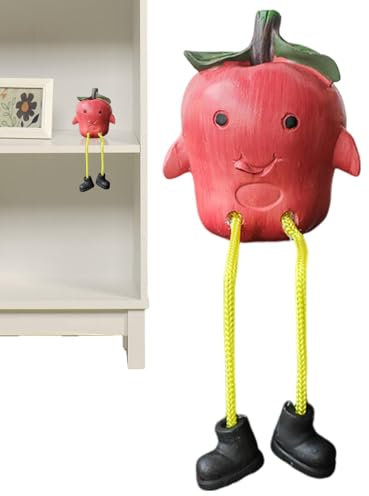 Dolls with Long Legs, Figures with Dangling Legs - Long Legged Dangling Doll in Fruit Shape Sculptures - Creative Shelf Decoration for Desk, Bookcase, Living Room