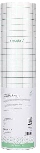 Filmoplast® Strong selbstklebendes, ausreißbares Stickvlies zum Fixieren von druckempfindlichen Stoffen (Kord, Samt, etc.) (weiß, 50 cm x 25 m)