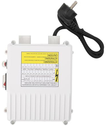 Lfhelper 0,75kW Pumpensteuerbox Steuerkasten 8A Schalt Control Box Schaltbox, Kondensator 35µF, eingebauten Thermoschutz-Leistungsschalter für Tiefbrunnenpumpe