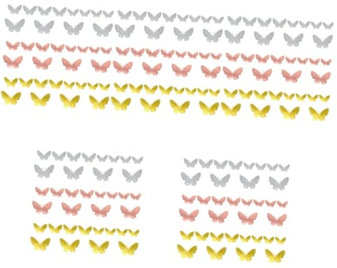 HOMSFOU 180piezas Decoración De Pared Forma De Adornos Metálicos Removibles Para Hogar Papel Tapiz