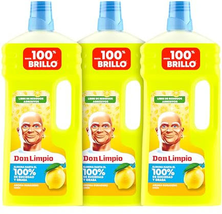 Don Limpio Baño Líquido Detergente 1.5 I. Elimina Las Marcas De Jabón Y El Doble De Cal Que La Fórmula Anterior (Paquete de 3)