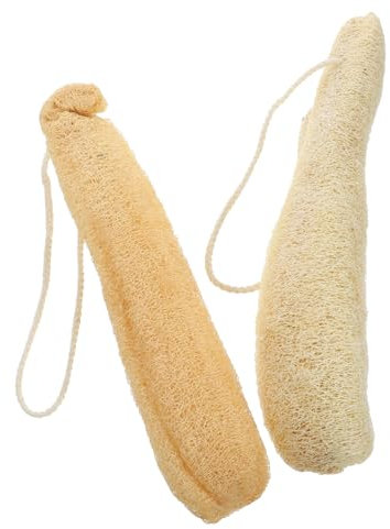 BEBEMOKO 2pcs Loofah Sponge Dishwashing Rag Kitchen Cleaning Brush Stain Remover Absorbent Oil-resistant Loofah Scrubber