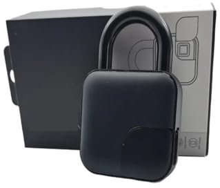 VEKELETE Cerradura de Huella Dactilar for casa Inteligente Tuya, candado con Huella Dactilar con Bluetooth, Cerradura de Puerta IP65, Impermeable, sin Llave, Recargable por USB(P22)