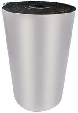 Dampfsperre und Wärmedämmung, feuerfeste Membran aus Aluminiumfolie, 5 mm dick, Selbstklebende Wärmedämmrolle für Dachböden, Schallschutzmatte für Fußböden, Dächer, Garagentore und Wohnmobil