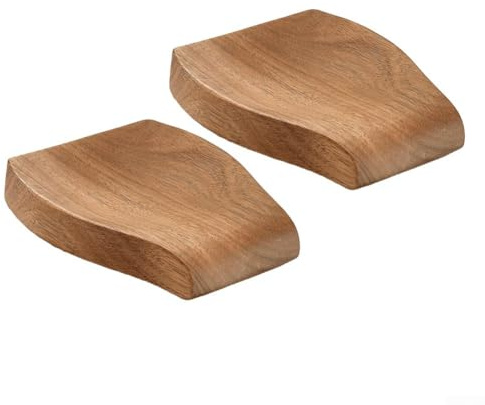 Lot de 2 repose-cuillères en bois, grand porte-ustensiles en bois, organisateur de comptoir de cuisine, étagère de rangement pour cuillères économise de l'espace