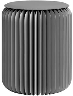 Sgabello pieghevole portatile di carta con cuscino a nido d'ape poggiapiedi leggero grigio panca pieghevole per casa ufficio uso esterno - 32 x 40 cm