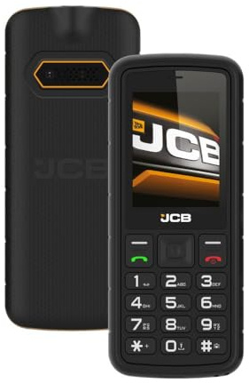 JCB Tradesman 2F Rugged Mobile Phone, Floating Design, IP69K Waterproof, MIL-STD-810H Drop Tested, 4G Dual SIM, Glove-Friendly Buttons, Large Button, Torch, Expandable Storage up to 128GB