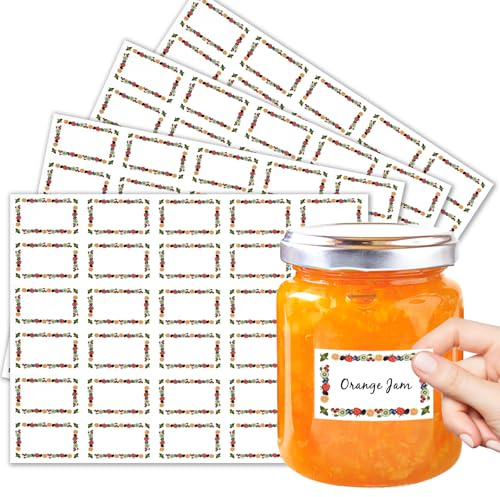 Jam Labels for Jars, Jam Jar Labels Self Adhesive Easy Peel