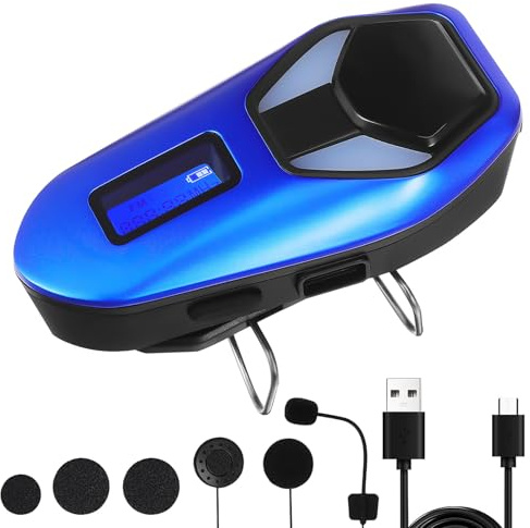 Yardwe Micrófono para Auriculares Inalámbricos para Motocicleta con Cancelación De Ruido Batería De Resistencia Al Agua para Uso Ruta