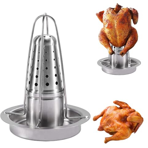 Hähnchenbräter, 1 Stück Hähnchengrill aus Edelstahl, Bierdose Hähnchenhalter Grill, Geflügelbräter für Backofen Oder Grill Grill Zubehör Hähnchenbräter