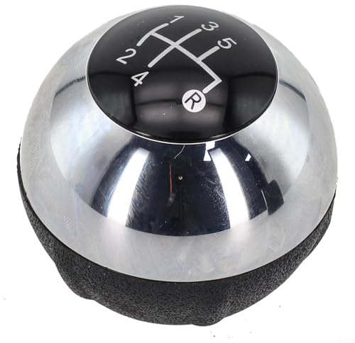 5-Gang-Getriebe-Schaltknauf für Fiat 500 2012-2018, verchromt, schwarzes Finish, passend zu OEM 55344048 Design
