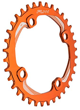 Funn Solo Plateau Narrow Wide, 9-12 Vitesses, BCD 104mm | Alu AL7075 CNC, dents alternées, bonne rétention de chaîne, évacuation de boue, usage VTT, BMX, route et gravel