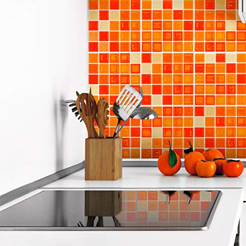 Stickers adhésifs carrelages | Sticker Autocollant Carreaux de Ciment - Mosaïque carrelage Mural Salle de Bain et Cuisine | Carreaux de Ciment adhésif Mural - azulejos 15 x 15 cm - 9 pièces