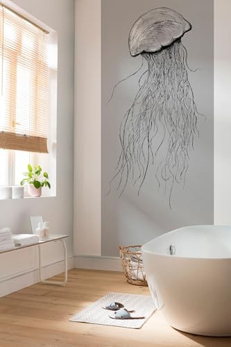 Komar Vlies Fototapete - Jellyfish Panel - Größe 100 x 250 cm (Breite x Höhe) - Wand Tapete Wohnzimmer Schlafzimmer Büro Flur Dekoration Wandbild - P081-VD1