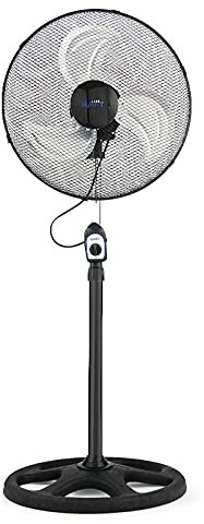 Avant Ventilador de pie Ventilador de Pie Industrial 70W / 230V| Altura 45Cm regulable | Ventilador Oscilante con 3 velocidades | Base de pie redonda | Color Negro