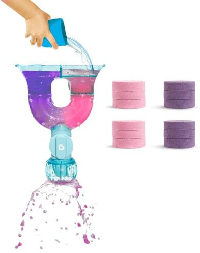 Munchkin ColourMix Lab STEM Learning Toddler Bath Toy, Includes 12 Bath Colour Tablets, Blue
