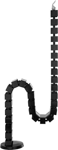 InLine® Kabelkanal flexibel für höhenverstellbare Tische, 4 Kammern, 68x36mm max. 1,28m, schwarz