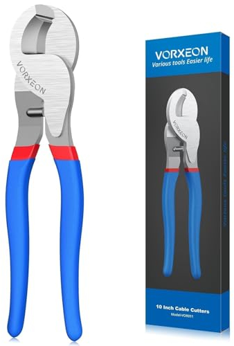 VORXEON Kabelschere Kabelschneider 240mm/9.5in Drahtschneider für Aluminium Kupfer Kabel Geeignet zum Schneiden von Drähten von 0-70 mm² (kleiner als AWG2/0)