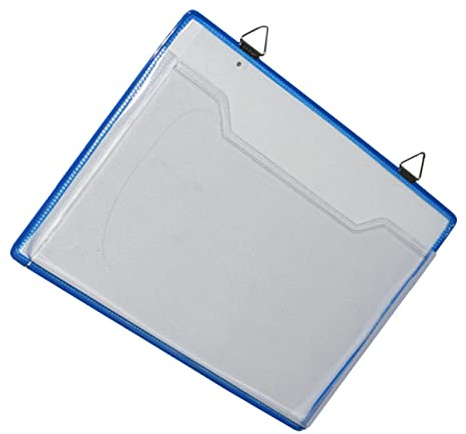 Aktenorganizer A4 Quer aus Kunststoff, Transparente Aufbewahrungstasche | Blau, für Dokumente und Zeitschriften, Platzsparend und Schmutzabweisend, Große Kapazität
