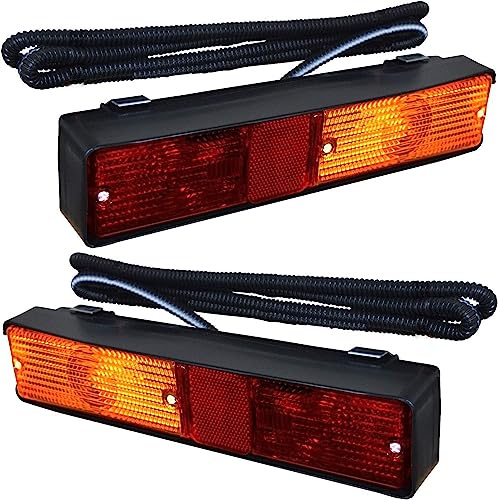 Bajato Massey Ferguson - Kit de 2 feux arrières pour tracteurs, couleur rouge et ambre de 12 V, adapté pour les tracteurs Massey Ferguson Modal série 300
