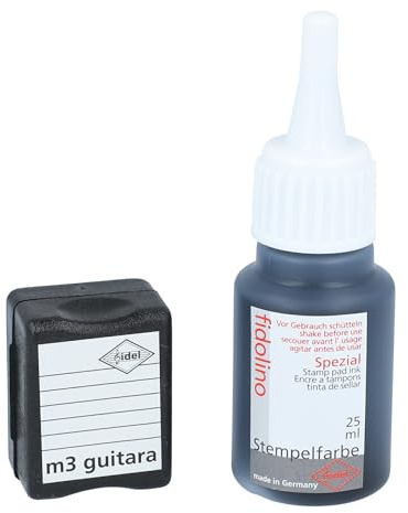 Notenlinien-Stempel m3 guitara und Stempelfarbe