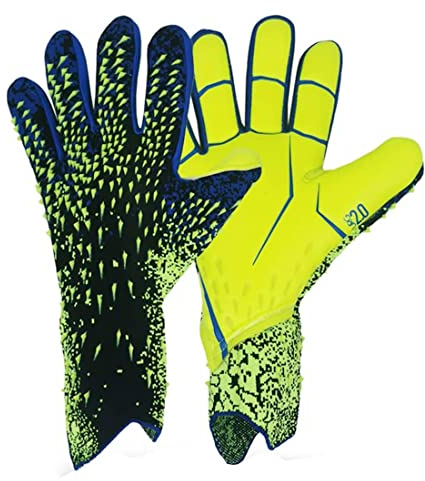 Jugend-Fußball-Torwarthandschuhe mit Fingerunterstützung, ideal für Training und Spiel für Jungen und Mädchen, Größe 6/7/8/9/10 Yards 8YARDS F